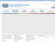 Tablet Screenshot of earlychildhoodaustralia.org.au